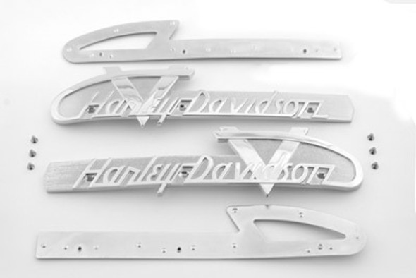 V-Twin - 38-0806 - Gas Tank Emblems with Chrome Lettering
