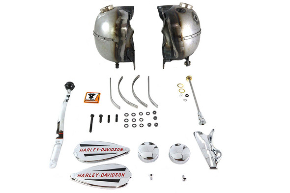 V-Twin - 38-1946 - Knucklehead Bob Gas Tank Kit with 3.5 Gallon
