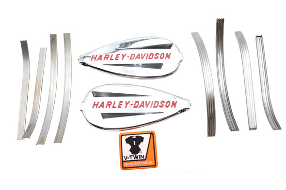 V-Twin - 38-2390 - Bobbed 3.5 Gallon Gas Tank Trim Kit - Fits 1940-1946 Harley-Davidson FL