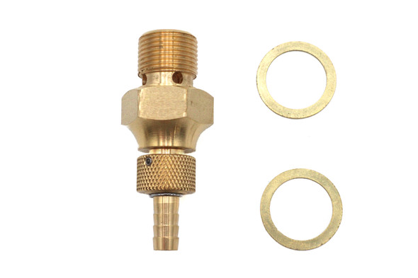 V-Twin - 38-3865 - Fat Bob 3/4 inch-18 Thread Petcock Brass - Fits 1941-1965 Harley-Davidson FL, 1941-1952 W
