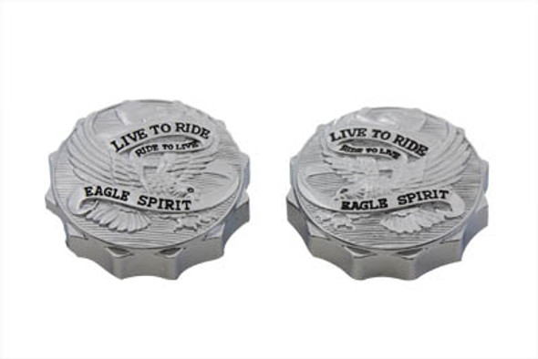 V-Twin - 38-6688 - Eagle Spirit Gas Cap Set Vented and Non-Vented