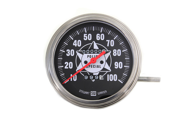 V-Twin - 39-0071 - Speedometer with 2:1 Ratio and Red Needle - Fits 1941-1967 Harley-Davidson FL