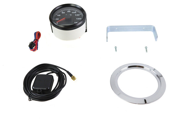 V-Twin - 39-0089 - 85mm Speedometer Adapter Ring Kit - Fits 2008-2020 Harley-Davidson FLHR, 1996-2017 FLST, FXST