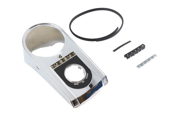 V-Twin - 39-0101 - Chrome Dash Cover - Fits 1996-1999 Harley-Davidson FXST, FLST