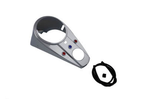 V-Twin - 39-0110 - Chrome Three Light Dash Panel