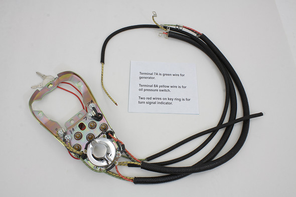 V-Twin - 39-0186 - Five Light Dash Base Wiring Harness Assembly - Fits 1968-1969 Harley-Davidson FL