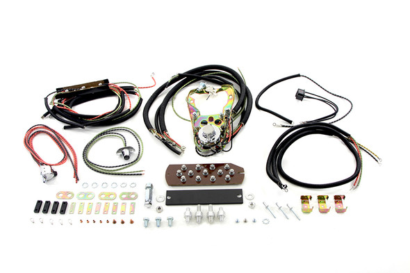 V-Twin - 39-0188 - Three Light Dash Base Wiring Harness Assembly - Fits 1962-1964 Harley-Davidson FL