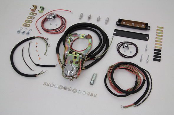 V-Twin - 39-0189 - Two Light Dash Base Wiring Harness Assembly - Fits 1948 Harley-Davidson FL