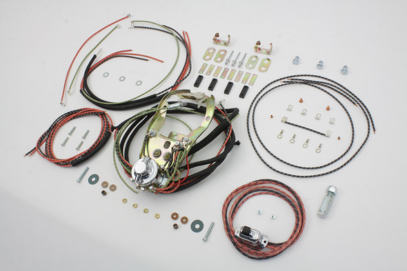 V-Twin - 39-0190 - Two Light Dash Base Wiring Harness Assembly - Fits 1947-1963 Harley-Davidson G, 1947 FL (only), 1947-1952 W