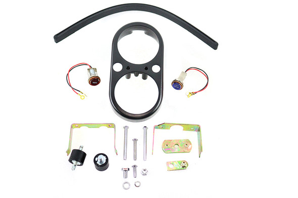 V-Twin - 39-0243 - FXS Dash Housing Kit Black - Fits 1977-1984 Harley-Davidson FXS