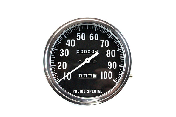 V-Twin - 39-0294 - Replica Police 1:1 Speedometer - Fits 1941-1961 Harley-Davidson FL