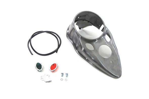 V-Twin - 39-0360 - Raw Cateye Dash Panel - Fits 1939-1946 Harley-Davidson UL, 1939-1940 EL, 1941-1946 FL, 1939-1946 WL