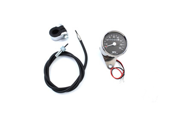 V-Twin - 39-0371 - Mini 60mm Speedometer Kit with 2240:60 Ratio
