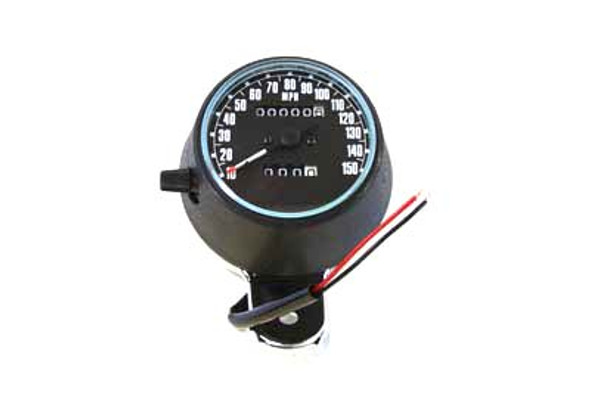 V-Twin - 39-0372 - Speedometer Black Plastic Style 2:1