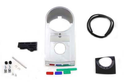 V-Twin - 39-0383 - Chrome Dash Panel - Fits 1986-1990 Harley-Davidson FLST, 1984-1990 FXST, 1980-1986 FX, 1968-1984 FL