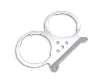 V-Twin - 39-0400 - Dual Gauge Mount Bracket - Fits 1983-1991 Harley-Davidson XL, 1982-1991 FXR