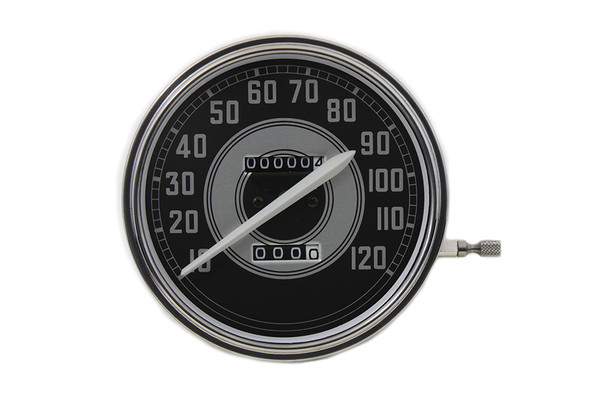 V-Twin - 39-0427 - Replica 2:1 Speedometer with White Needle