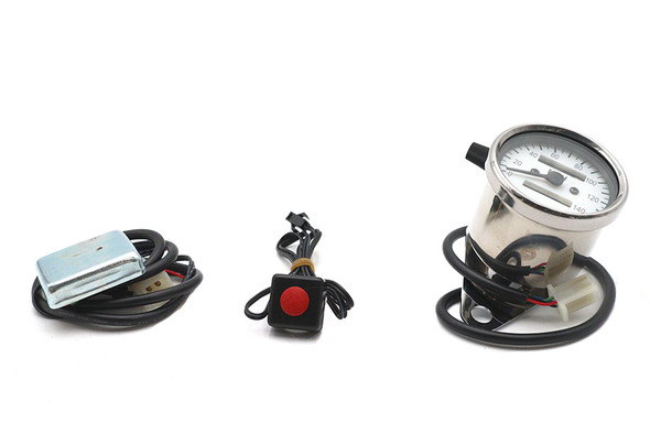 V-Twin - 39-0433 - Mini Multi Colored 60mm Speedometer with 2240:60 Ratio