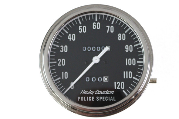 V-Twin - 39-0472 - Replica Police 1:1 Speedometer - Fits 1941-1961 Harley-Davidson FL