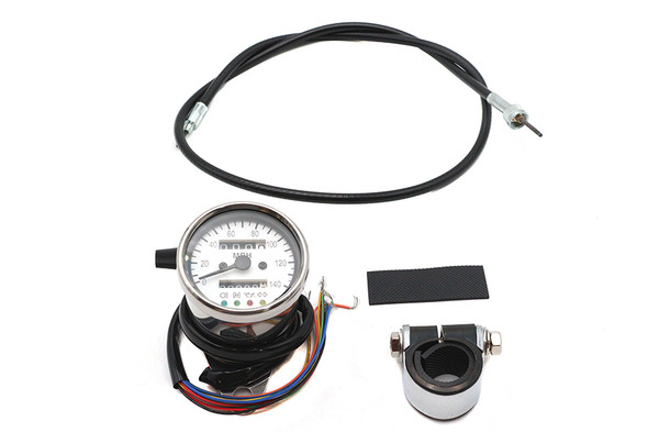 V-Twin - 39-0550 - Mini 60mm Speedometer with 2:1 Ratio
