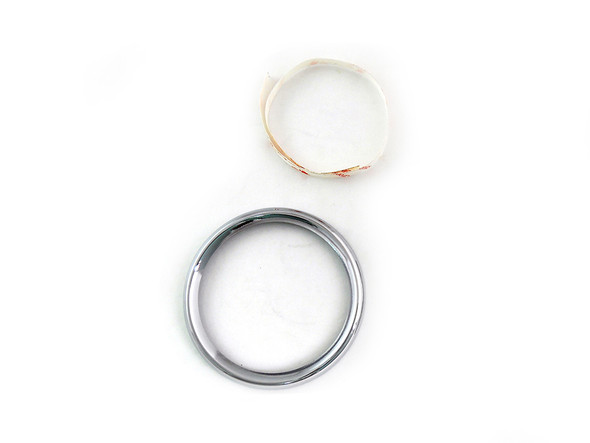 V-Twin - 39-0702 - 4 inch Gauge Bezel Cover Chrome - Fits 1998-1999 Harley-Davidson FLTR, 1996-1999 FLHT