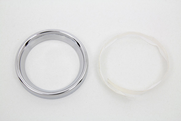 V-Twin - 39-0704 - 2 inch Gauge Bezel Cover Chrome - Fits 1986-2013 Harley-Davidson FLHTCUTG, FLTRX, FLHX, FLH