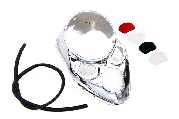 V-Twin - 39-0749 - Chrome Dash Panel