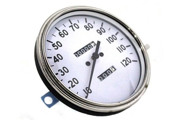 V-Twin - 39-0823 - Replica 2:1 Speedometer with Black Needle