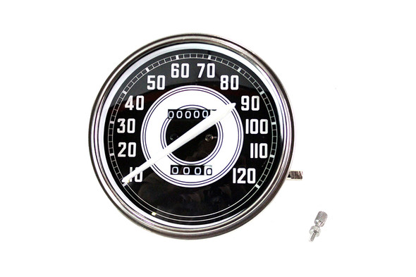 V-Twin - 39-0829 - Replica 2:1 Speedometer with White Needle - Fits 1940-1945 Harley-Davidson FL
