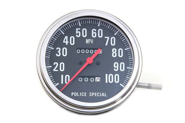 V-Twin - 39-0862 - Police Speedometer 2:1 Ratio - Fits 1941-1967 Harley-Davidson FL, 1936-1952 EL, W, 1936-1967 G