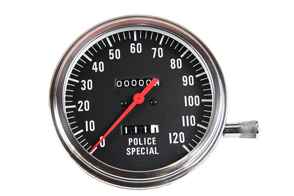 V-Twin - 39-0872 - Police Special 2:1 Speedometer - Fits 1936-1952 Harley-Davidson WL, 1936-1940 EL, 1941-1961 FL, 1938-1948 UL