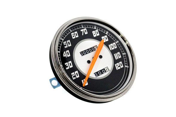 V-Twin - 39-0874 - Replica 2:1 Speedometer - Fits 1936-1952 Harley-Davidson WL, 1936-1940 EL, 1941-1961 FL, 1938-1948 UL