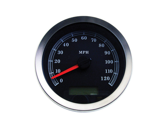 V-Twin - 39-0876 - 4 inch Electronic Speedometer Assembly Black - Fits 2004-2013 Harley-Davidson XL, FLTR, FLHT, 2008-2010 FXCWC, 2004-2011 FXD, 2008-2010 FXCW