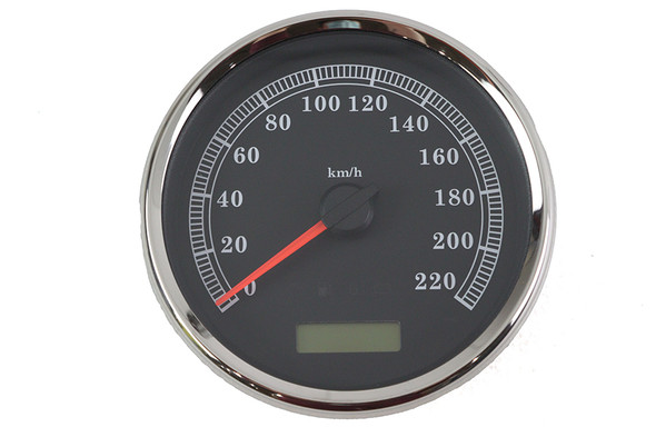 V-Twin - 39-0882 - 5 inch Electronic Speedometer Assembly Black - Fits 2004-2013 Harley-Davidson FLHR, 2004-2011 FXD, 2004-2010 FXST, FLST