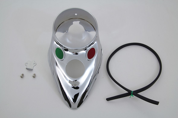 V-Twin - 39-0894 - Chrome Cateye Dash Panel