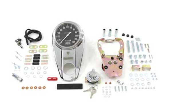 V-Twin - 39-0965 - Chrome 2 Light Dash Cover Kit 2240:60