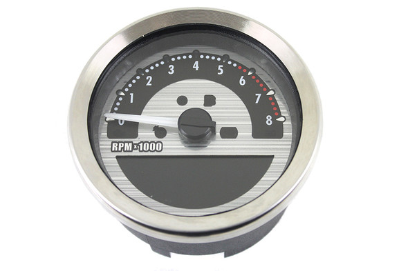 V-Twin - 39-1131 - AEE 4 inch Dakota Style Speedometer and Tachometer Silver