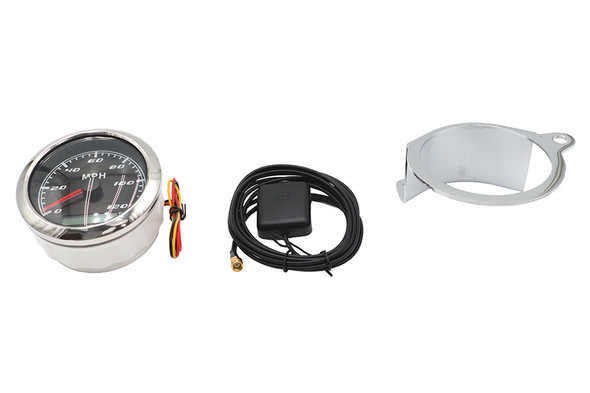V-Twin - 39-1720 - 85mm GPS Speedometer Kit - Fits 1960-1971 Harley-Davidson FL, 1965-1972 XL