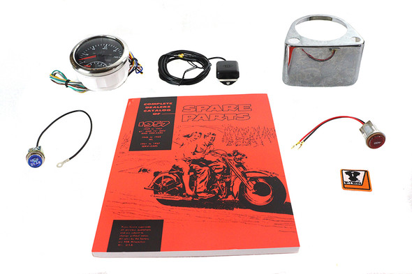V-Twin - 39-9949 - GPS Speedometer and Tachometer Gauge Kit - Fits 1941-1985 Harley-Davidson FL, 1972-1984 FX