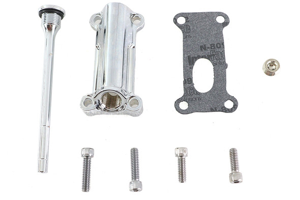 V-Twin - 40-0023 - Radium Chrome Oil Filler Kit - Fits 1999-2001 Harley-Davidson FLTR, FLHT, FLHR, FLHX