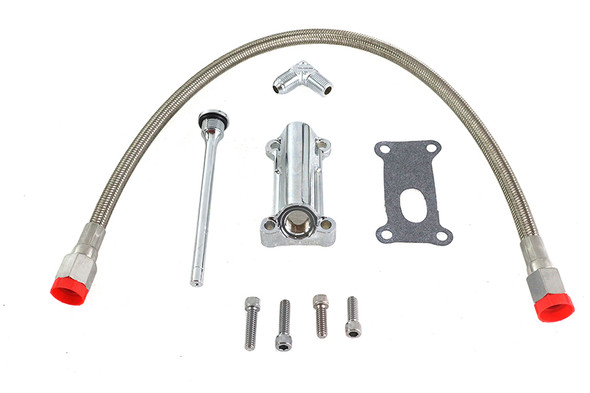 V-Twin - 40-0024 - Radium Chrome Oil Filler Kit - Fits 2002-2006 Harley-Davidson FLHT, FLTR, FLHX, FLHR