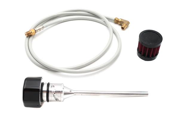 V-Twin - 40-0069 - M8 Softail Vented Dipstick Black - Fits 2018-2022 Harley-Davidson FXST