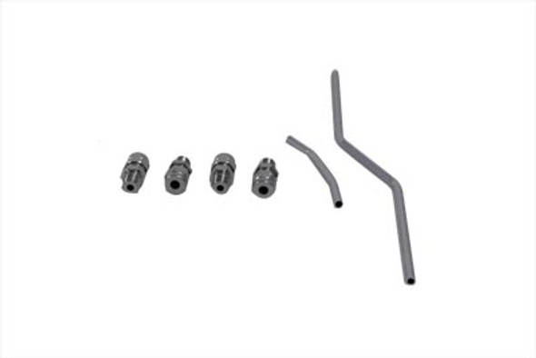 V-Twin - 40-0130 - Rocker Box Oil Line Set Chrome
