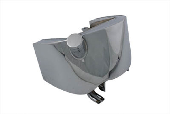 V-Twin - 40-0394 - Chrome Oil Tank 4 Spigot