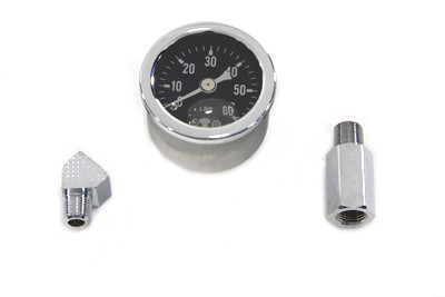 V-Twin - 40-0517 - Liquid Filled Oil Gauge - Fits 1948-1969 Harley-Davidson FL