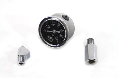 V-Twin - 40-0517 - Liquid Filled Oil Gauge - Fits 1948-1969 Harley-Davidson FL