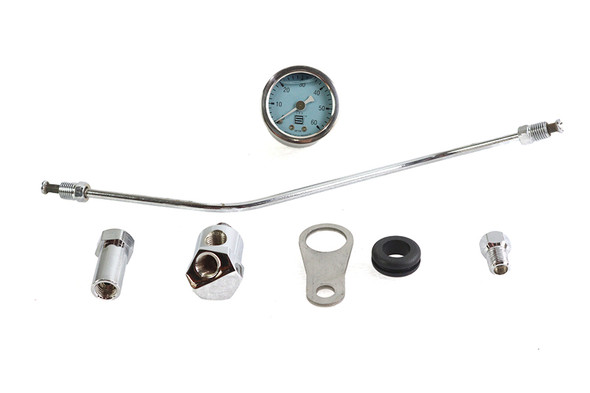 V-Twin - 40-0576 - Rocker Box Mounted Oil Gauge Kit - Fits 1984-1999 Harley-Davidson FXST, FLST, FLT, 1991-1999 FXD, 1984-1999 FXR