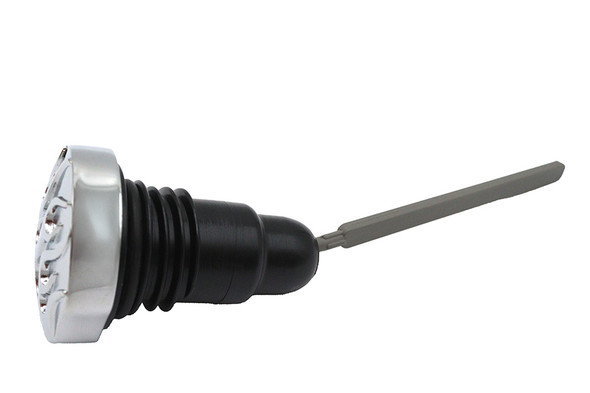 V-Twin - 40-0625 - Transmission Oil Fill Plug Dipstick with Flame Design