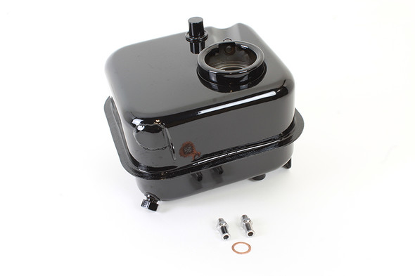 V-Twin - 40-0834 - Black FLH Oil Tank