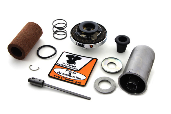 V-Twin - 40-0845 - Chrome Oil Tank Cap Kit - Fits 1965-1984 Harley-Davidson FL, 1971-1984 FX, 1957-1978 XLH